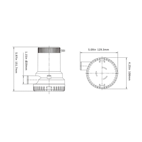 Seaflo Bilge Pump 1500gph 12v